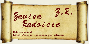 Zaviša Radoičić vizit kartica